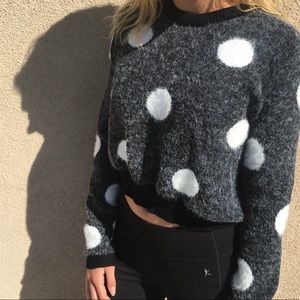 cozy polka dot sweater